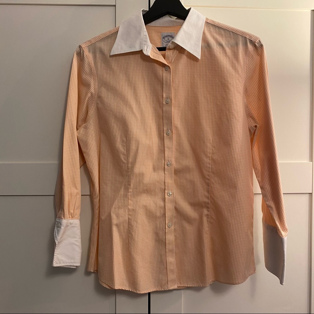 Peach Striped Brooks Brothers Shirt